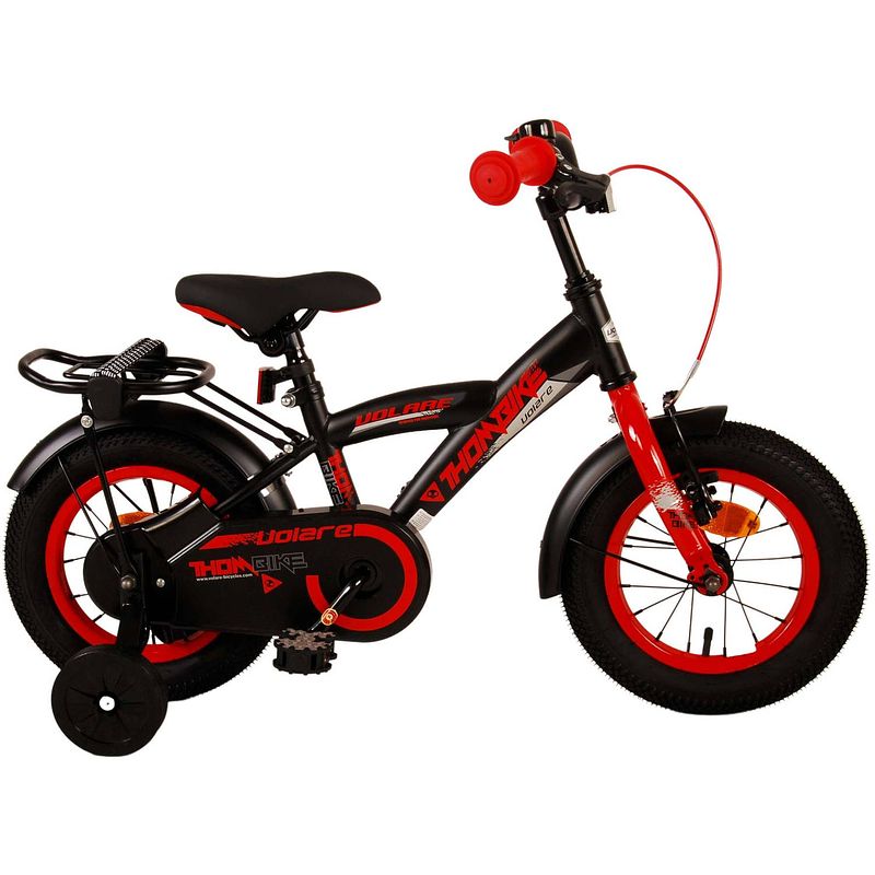 Foto van Volare thombike kinderfiets - jongens - 12 inch - zwart rood