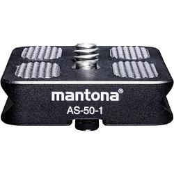 Foto van Mantona mantona as-50-1 schnellwechselplatte snelwisselplaat schroefdraad (buiten)=1/4