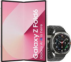 Foto van Samsung galaxy z fold 6 256gb roze 5g + samsung galaxy watch ultra zilver/zwart 47mm