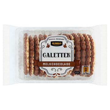 Foto van Jumbo galetten wafels melkchocolade 300g