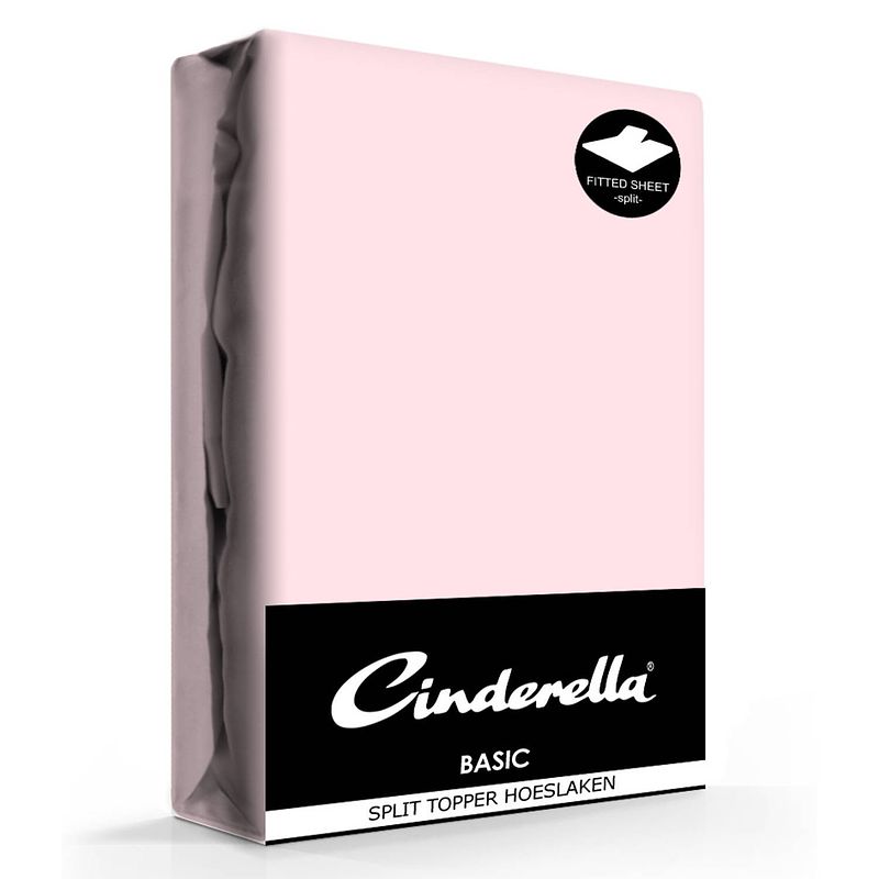 Foto van Cinderella splittopper hoeslaken basic percaline candy-160 x 210 cm