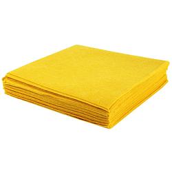 Foto van 20x stuks gele huishouddoekjes/ schoonmaak doekjes - poetsdoekjes
