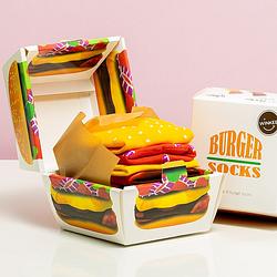 Foto van Hamburger sokken in doosje (set van 2)