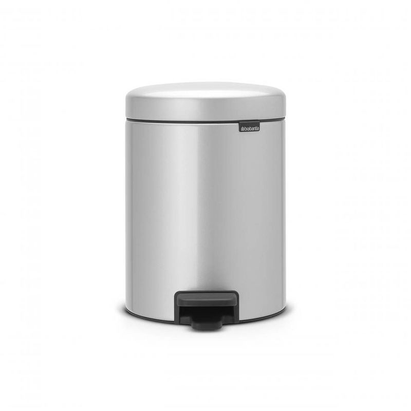 Foto van Brabantia newicon pedaalemmer 5 liter met kunststof binnenemmer - metallic grey