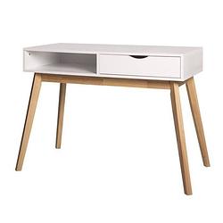 Foto van Enkel bureau met 1 lade - wit - l 100 x d 50 x h 77 cm