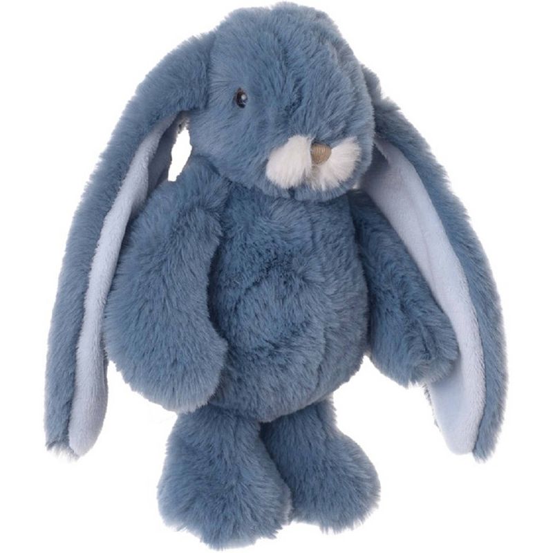 Foto van Bukowski pluche konijn knuffeldier - blauw - staand - 22 cm - knuffel huisdieren