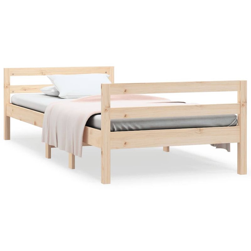 Foto van Vidaxl bedframe 90x190 cm massief grenenhout