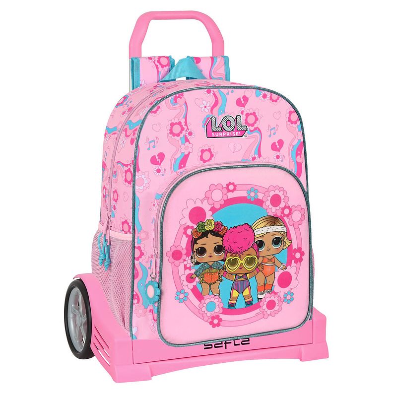 Foto van Schoolrugzak met wielen lol surprise! glow girl roze (33 x 42 x 14 cm)