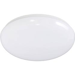 Foto van Led plafondlamp - aigi arory - opbouw rond - 12w - warm wit 3000k - mat wit - aluminium