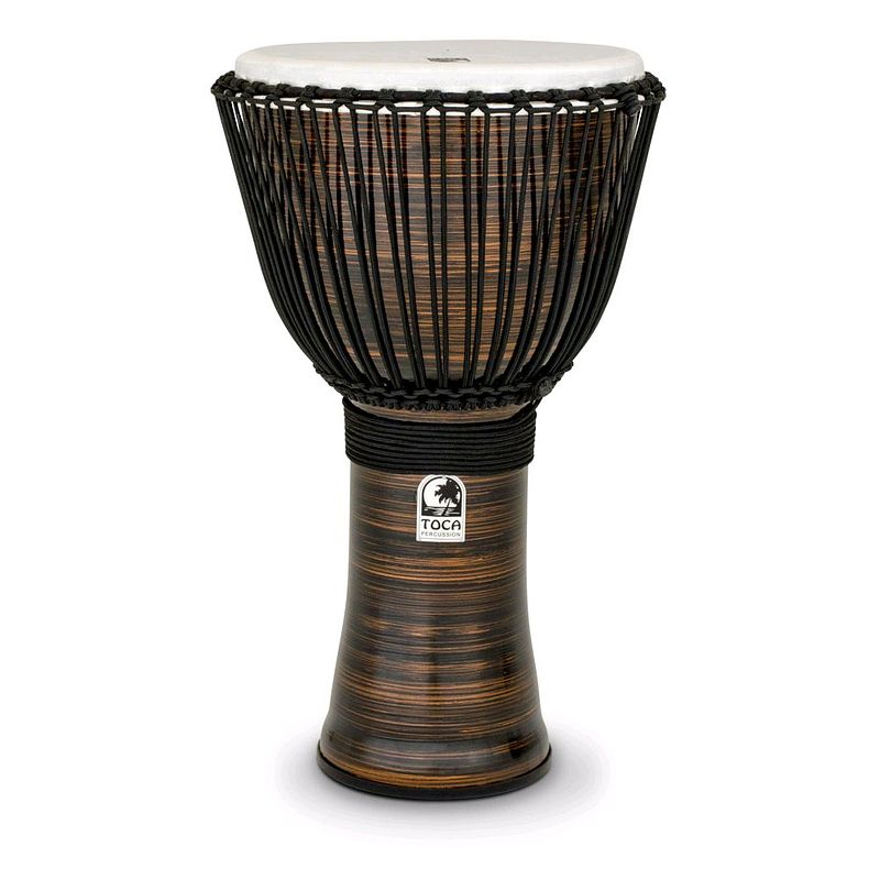 Foto van Toca tf2dj-14scb 14 inch freestyle ii djembe rope tuned met tas