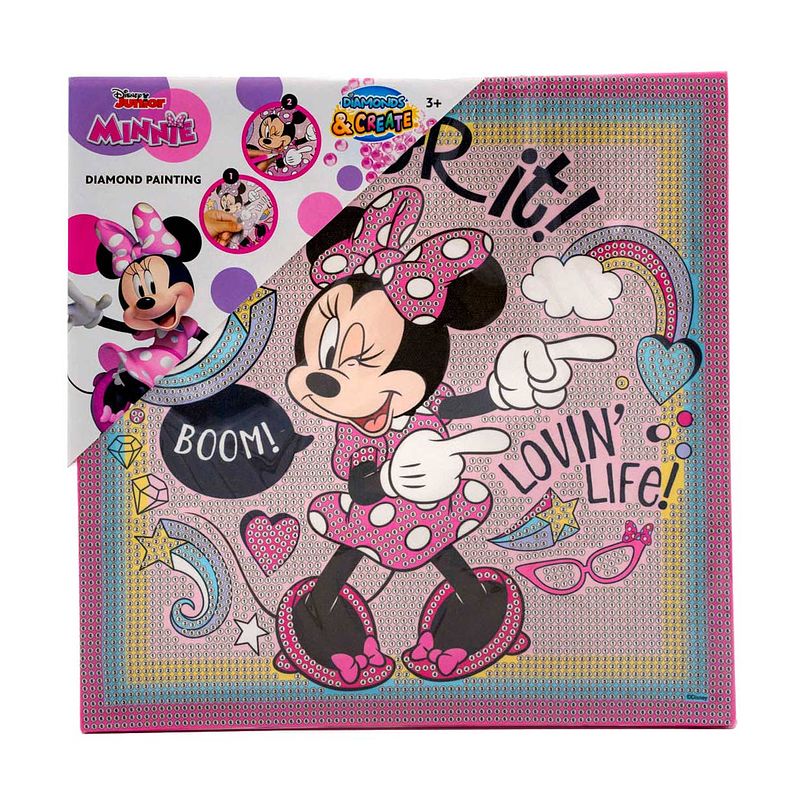 Foto van Canenco minnie mouse diamond painting canvas xl