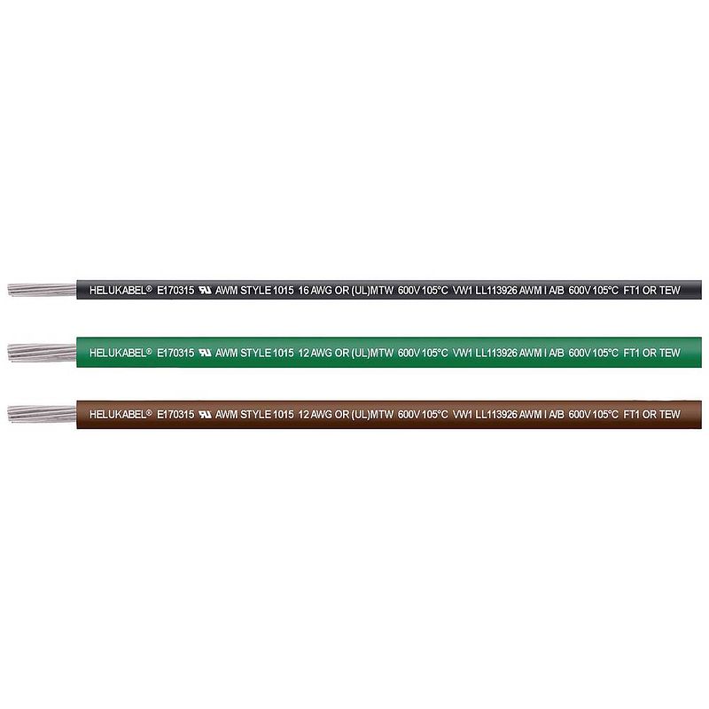 Foto van Helukabel 61301-100 enkele ader ul-csa 1 x 33.62 mm² zwart 100 m