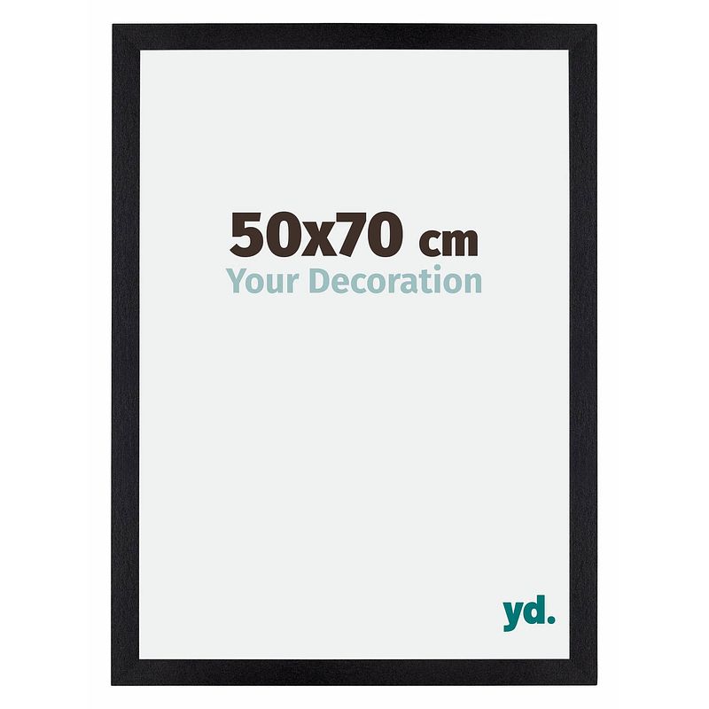 Foto van Fotolijst 50x70cm zwart mat mdf mura