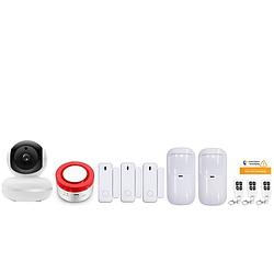 Foto van Smartsiren pro alarmsysteem + camera - slim alarm zonder abonnement - melding via app - back up batterij - thuis modus