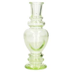 Foto van Kaarsen kandelaar venice - gekleurd glas - helder lichtgroen - d5,7 x h15 cm - kaars kandelaars