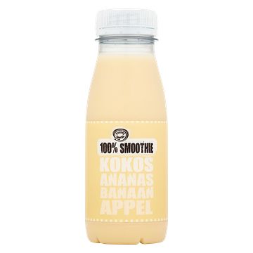 Foto van Fruit smoothie 100% smoothie kokos ananas banaan appel 250ml bij jumbo