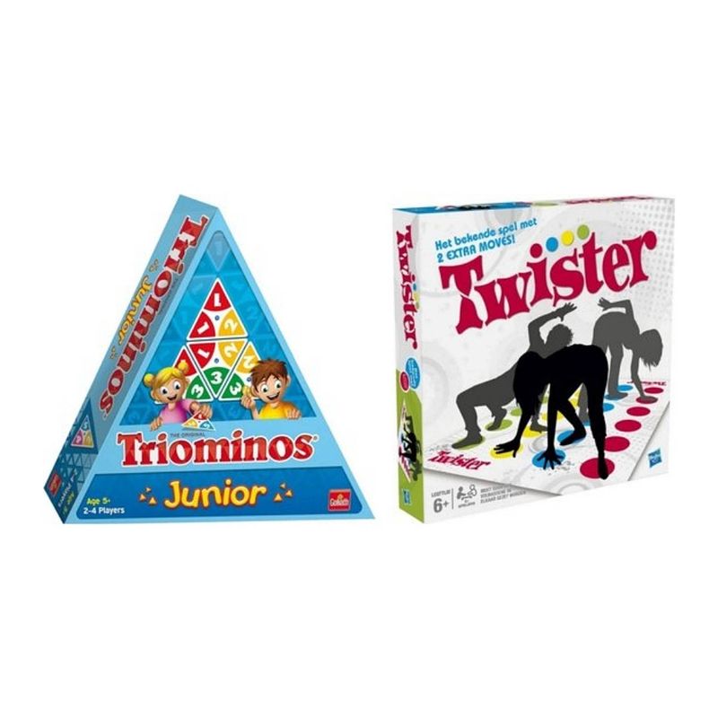 Foto van Spellenbundel - 2 stuks - triominos junior & hasbro twister