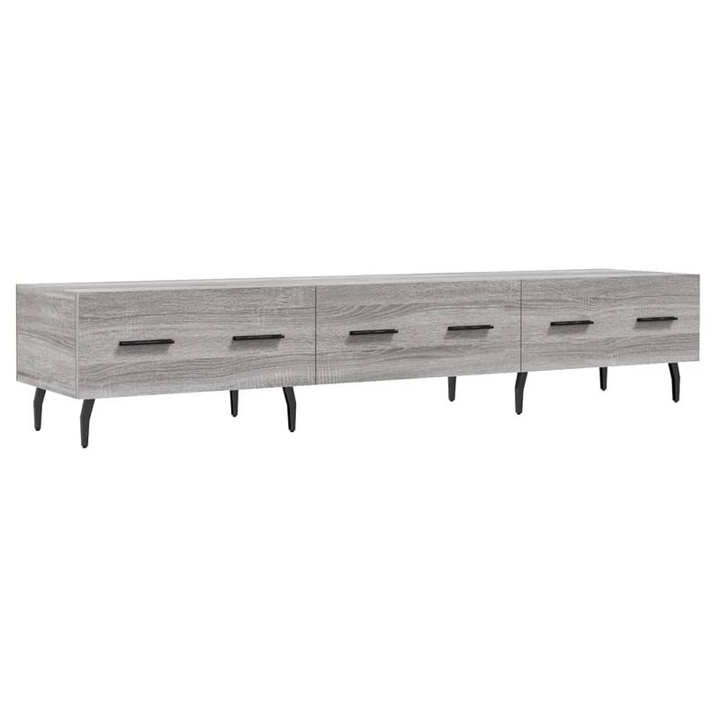 Foto van Vidaxl tv-meubel 150x36x30 cm bewerkt hout grijs sonoma eikenkleurig