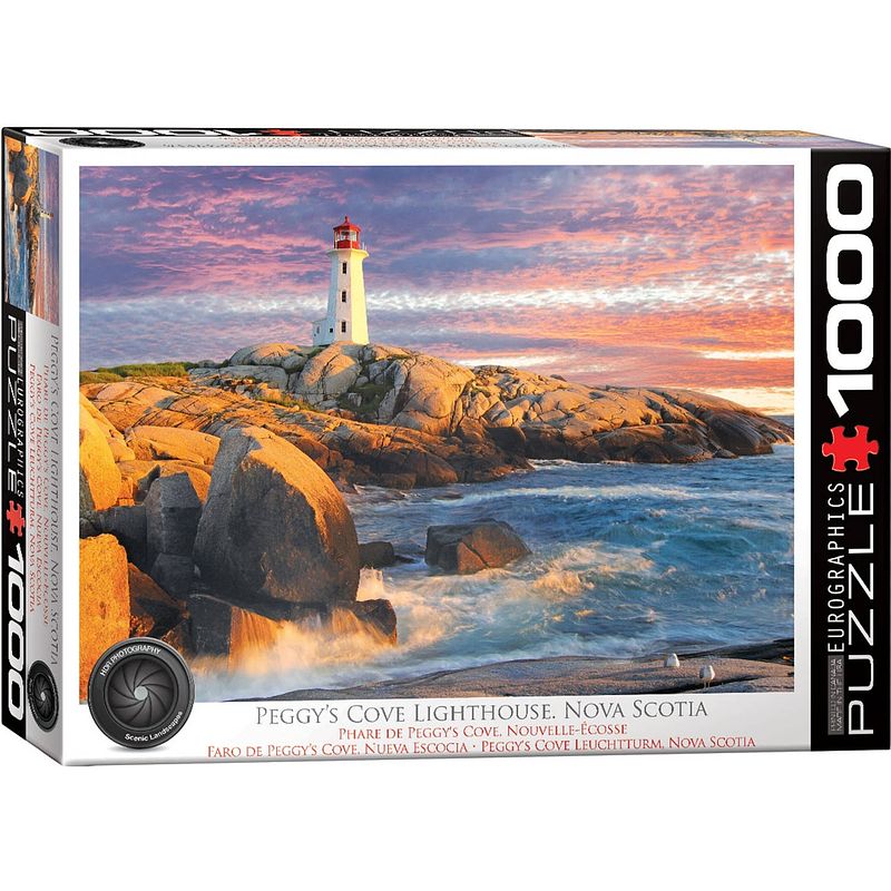 Foto van Eurographics puzzel peggy'ss cove lighthouse, nova scotia - 1000 stukjes