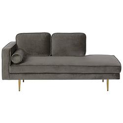 Foto van Beliani miramas - chaise longue-grijs-fluweel