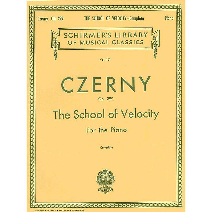 Foto van G. schirmer - carl czerny: the school of velocity voor piano