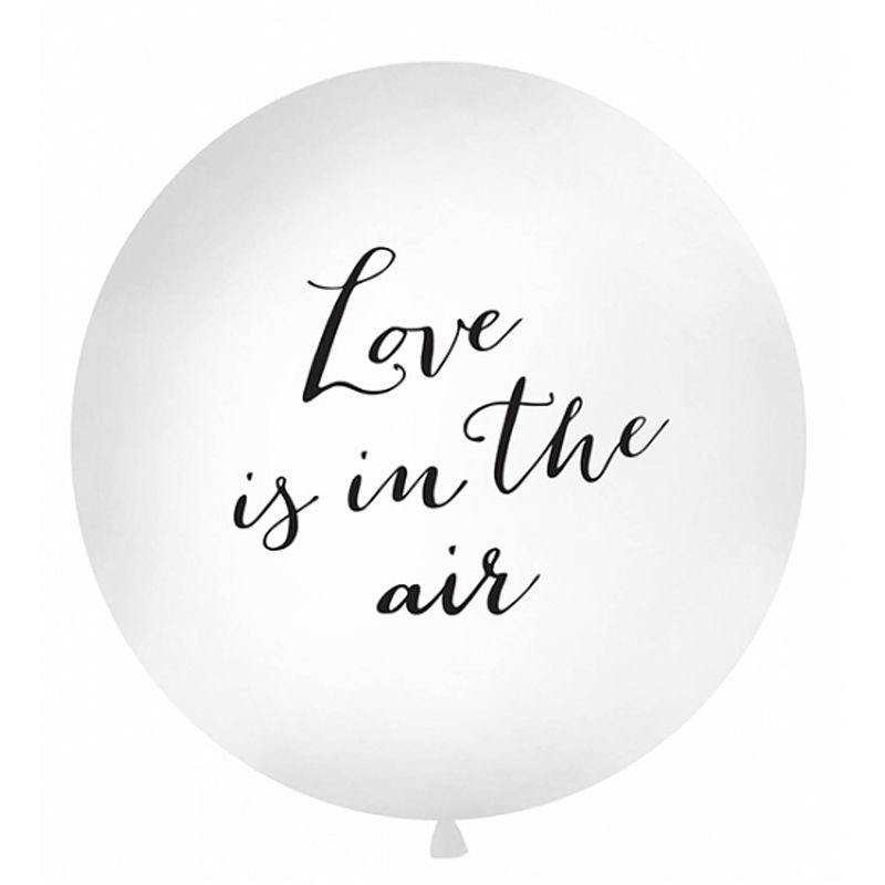 Foto van Jumbo ballon love is in the air print wit - ballonnen