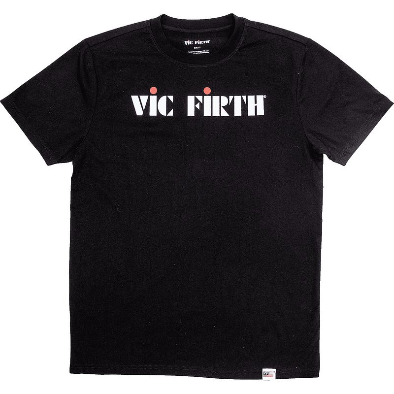 Foto van Vic firth black logo t-shirt maat l