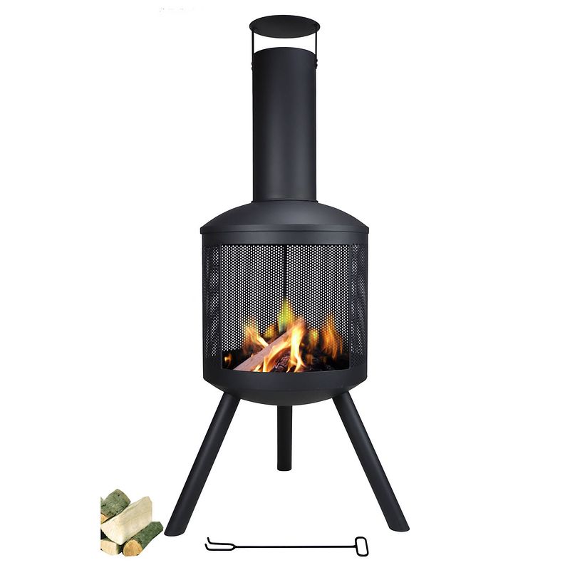 Foto van Sens-line - asterix firepit - zwart - tuinhaard