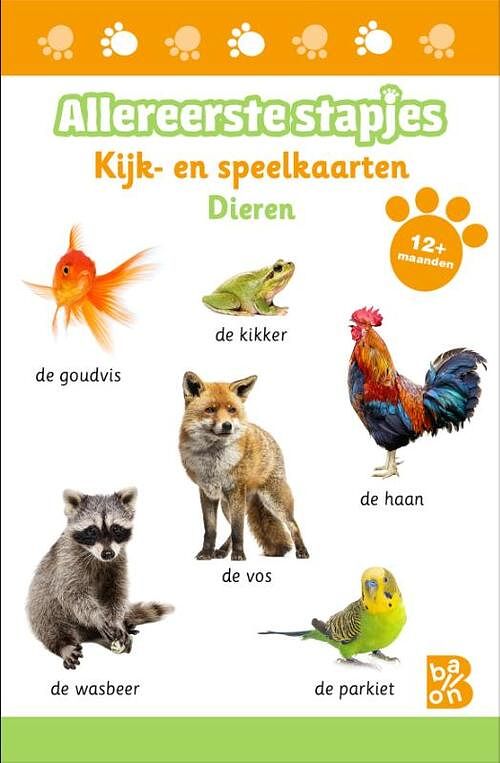 Foto van Kijk- en speelkaarten dieren - paperback (9789403227443)