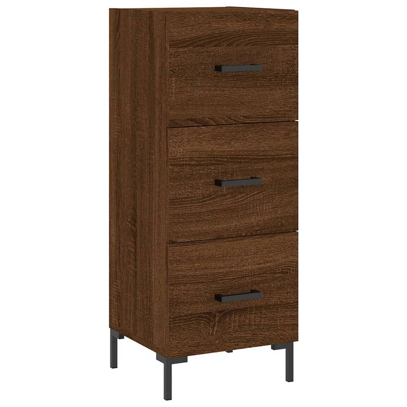 Foto van Vidaxl dressoir 34,5x34x90 cm bewerkt hout bruineikenkleurig