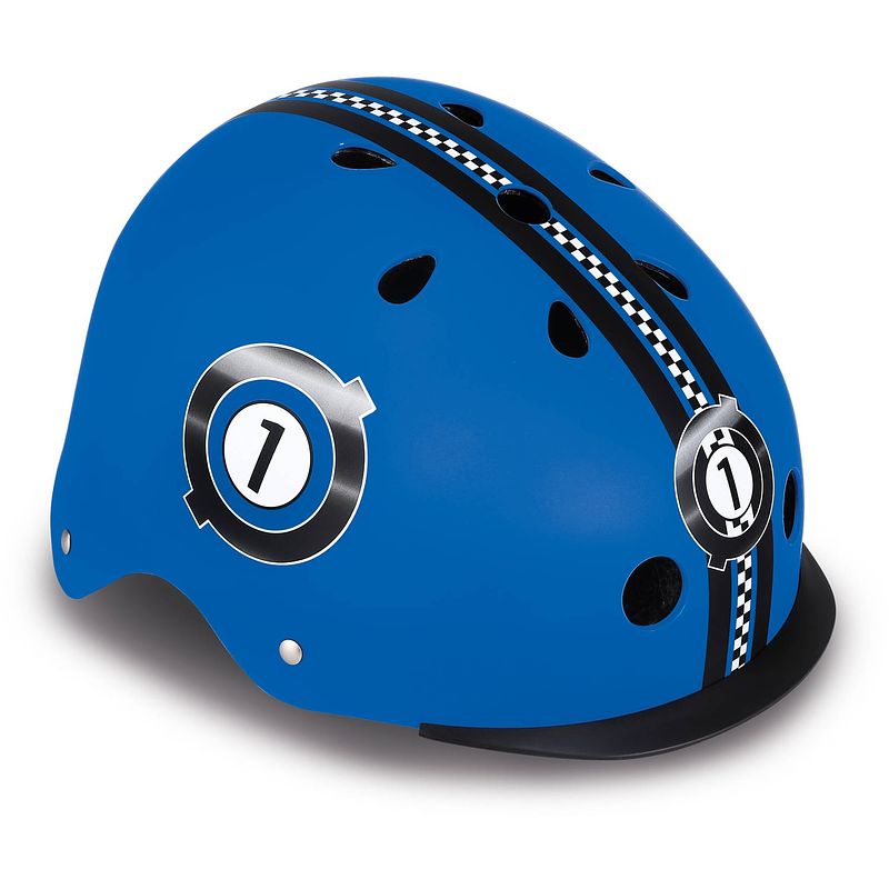 Foto van Globber helm elite lights maat 48/53 cm blauw