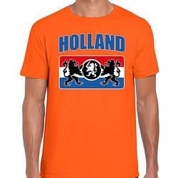 Foto van Oranje fan shirt / kleding holland met een nederlands wapen ek/ wk voor heren 2xl - feestshirts