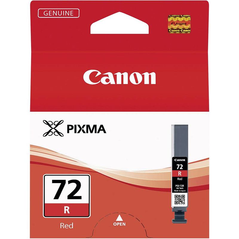 Foto van Canon inktcartridge pgi-72r rood, 14 ml - oem: 6410b001