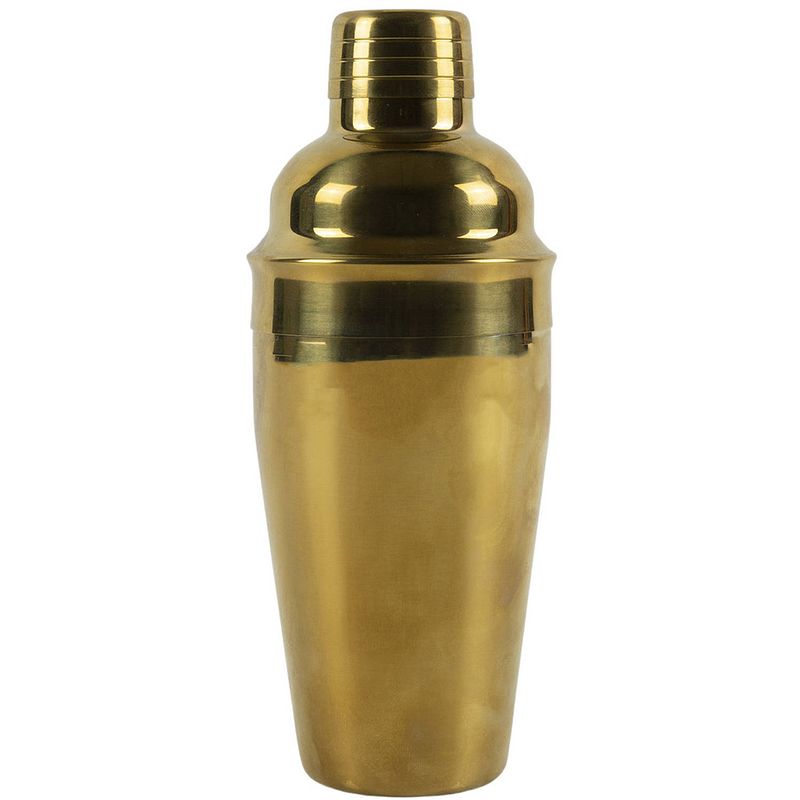 Foto van Cocktailshaker 500 ml goud 16 cm - cocktailshakers