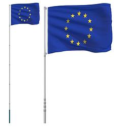 Foto van Vidaxl vlag met vlaggenmast europa 5,55 m aluminium