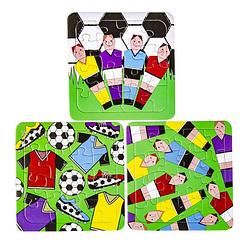 Foto van Decopatent® uitdeelcadeaus 50 stuks voetballers puzzels - traktatie