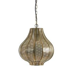 Foto van Light & living - hanglamp micha - 30.5x30.5x36.5 - goud