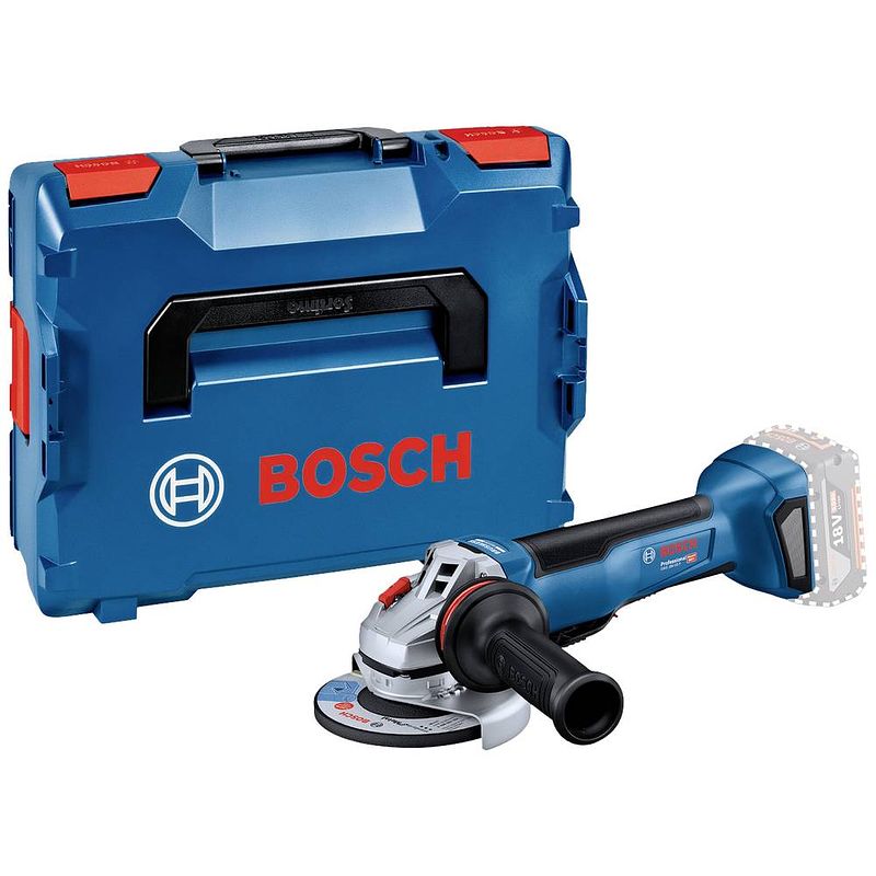 Foto van Bosch professional gws 18v-10 p solo 06019j4102 haakse accuslijper 125 mm incl. koffer, zonder accu, zonder lader 18 v