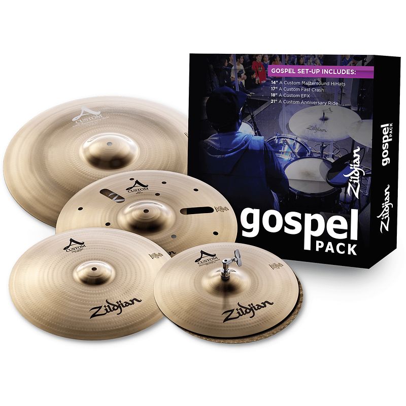 Foto van Zildjian a custom gospel pack bekkenset