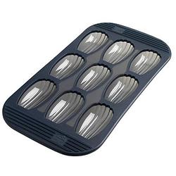 Foto van Mastrad cakevorm voor 9 stuks madeleine - siliconen - zwart