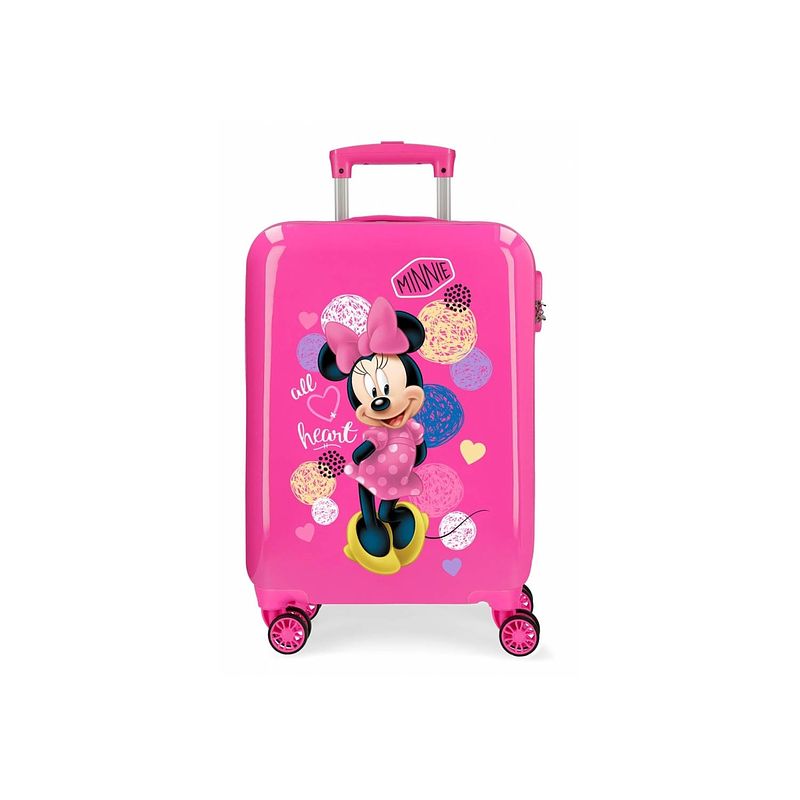 Foto van Minnie mouse trolley abs kinderkoffer 55cm roze
