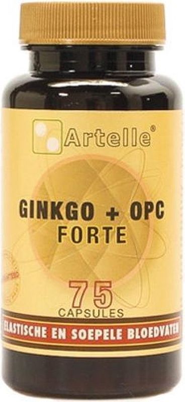 Foto van Artelle ginkgo + opc forte capsules 75 st *