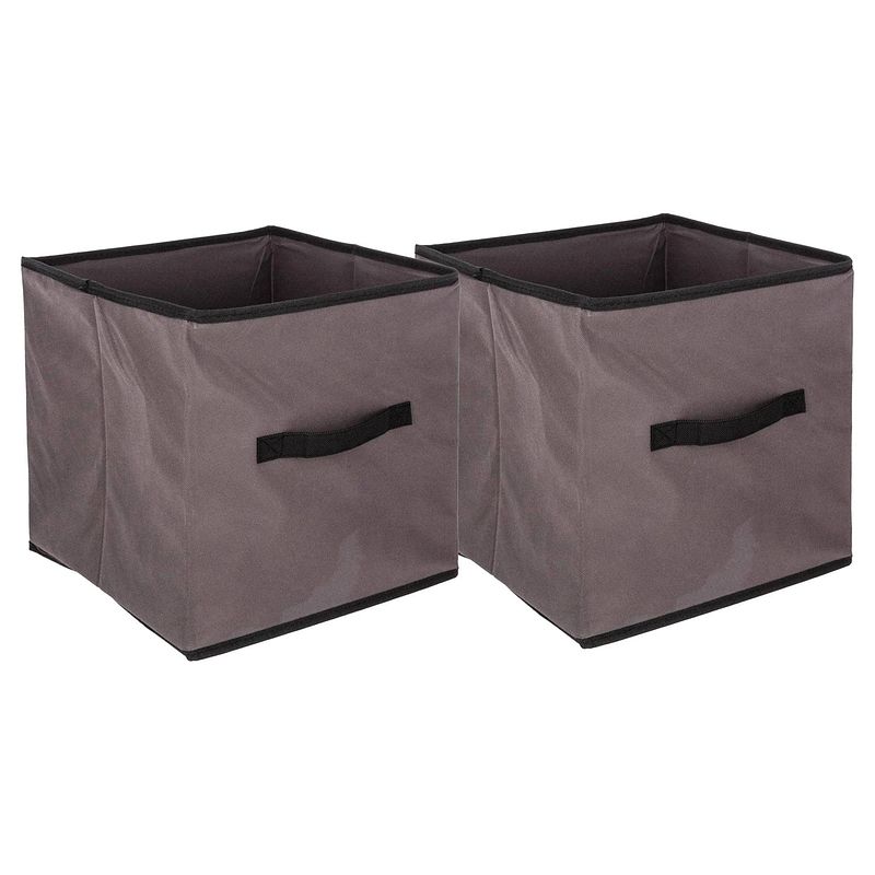 Foto van 5five opbergmand/kastmand - 2x - 29 liter - taupe - 31 x 31 x 31 cm - opbergmanden