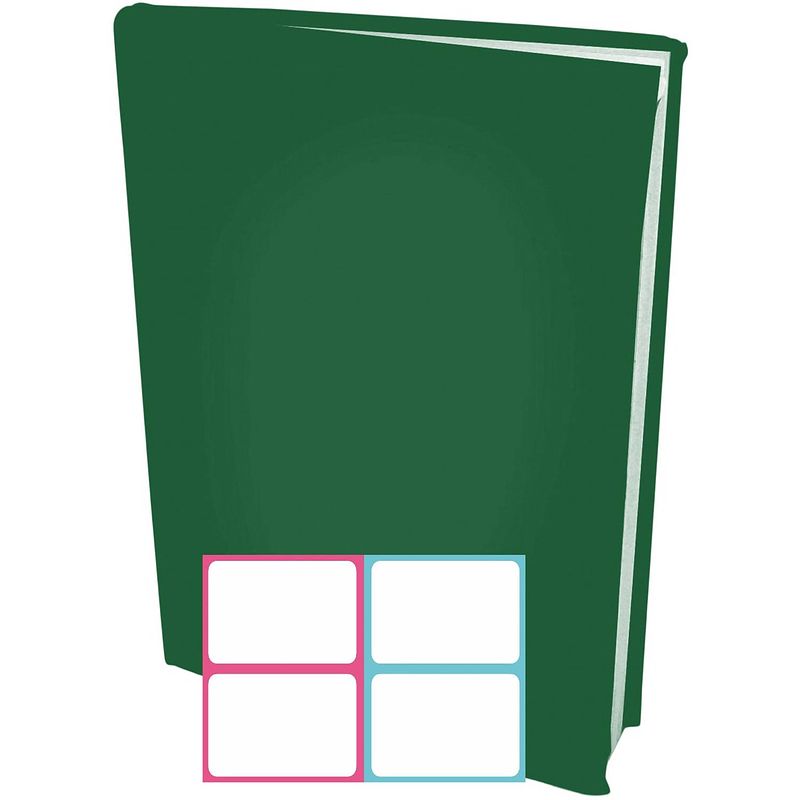 Foto van Rekbare boekenkaften a4 - groen - 12 stuks inclusief kleur labels