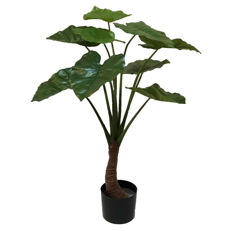 Foto van Emerald kunstplant in pot alocasia 90 cm