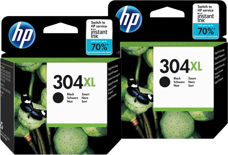 Foto van Hp 304xl cartridges zwart duo pack