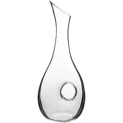 Foto van Wijn karaf/decanteer kan 1 liter van glas met slanke afgeschuinde hals - decanteerkaraf