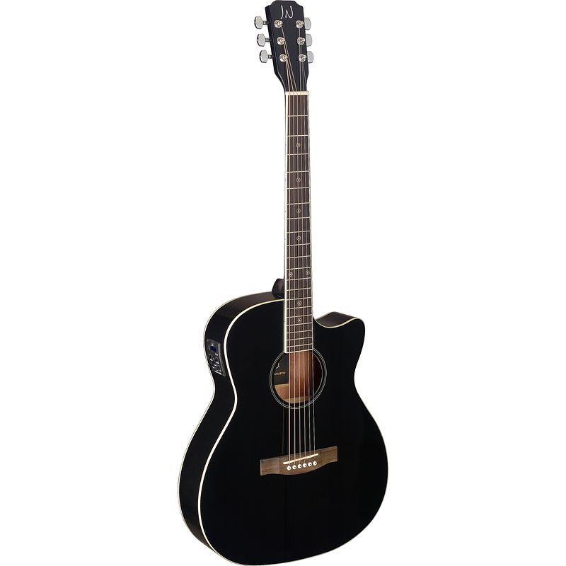 Foto van J.n guitars bessie bes-ace black e/a westerngitaar