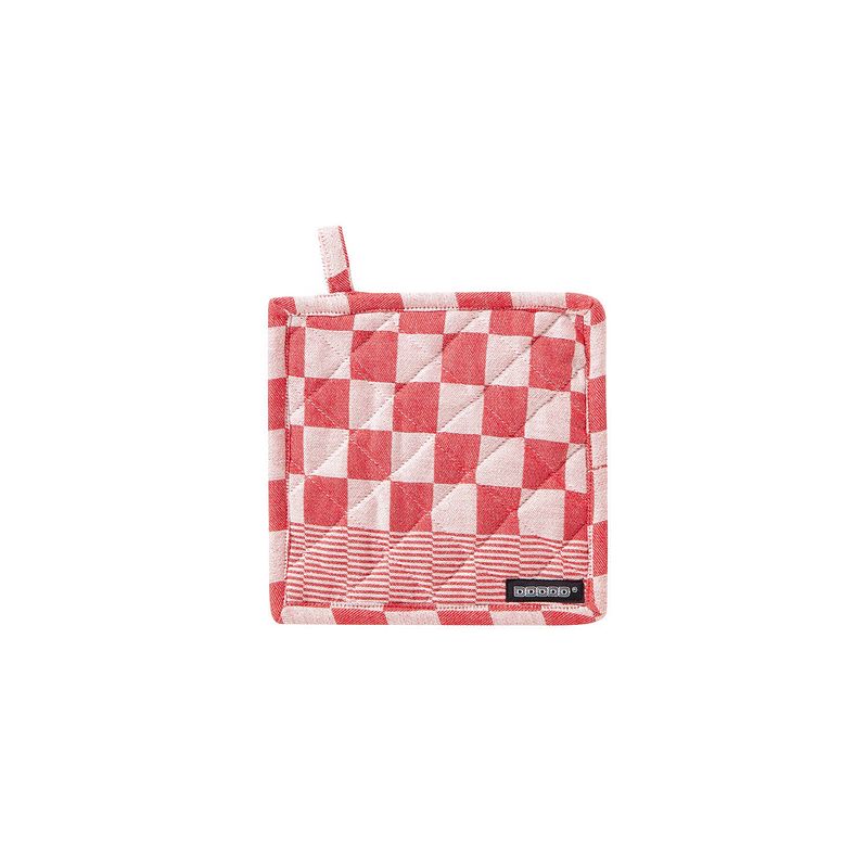 Foto van Ddddd pannenlap barbeque 21x21cm - red - set van 2