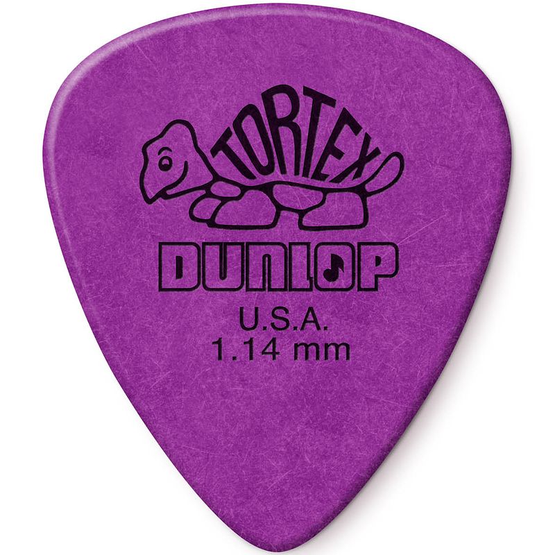 Foto van Dunlop 418r114 tortex standard 1.14mm plectrum paars